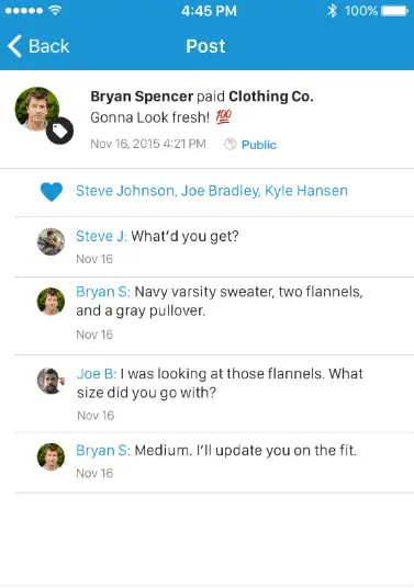 How to Use Venmo for Small Business Branding 3 Venmo payment feed